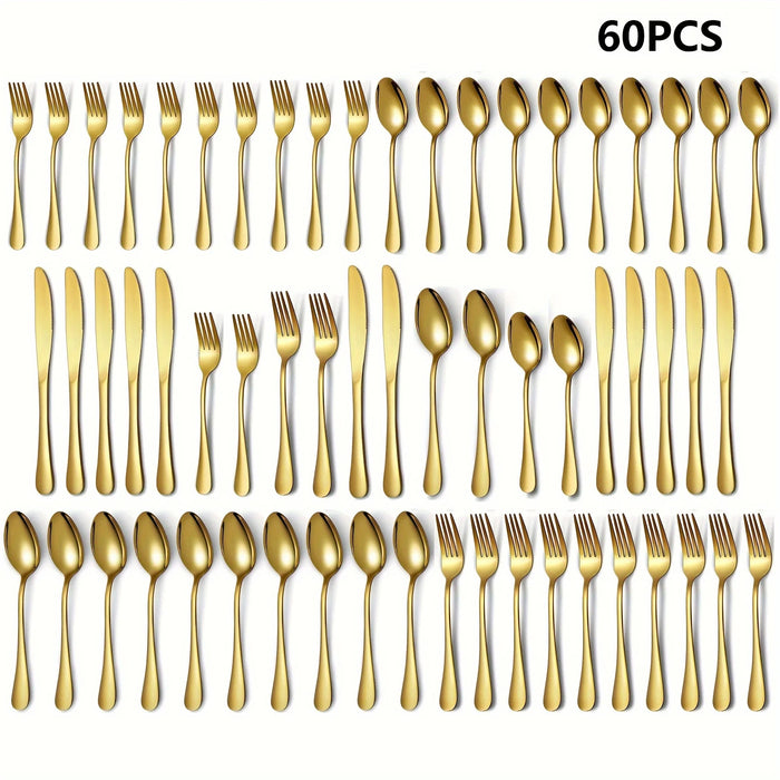30 / 60 Piece Stainless Steel Flatware Set Dinnerware Cutlery