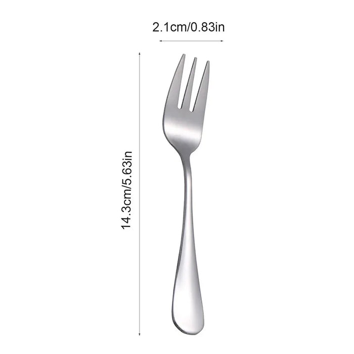 6 Piece Stainless Steel Fruit Fork Set Perfect For Entertaining