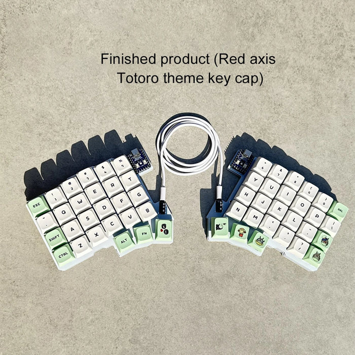 54 Split Keyboard Wired Hot Swap Support Qmk / Vial Keyboard Single Mode Connection Customized Keyboard Rp2040 Zero Board Control