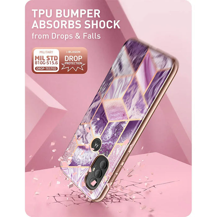 For Moto G Power 2022 Cosmo Chic Designed Slim Stylish Protective Case With Built-In Screen Protector