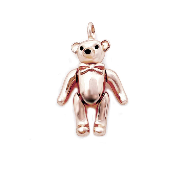 925 Sterling Silver Teddy Bear Pendant Pure Rose Gold Colour Soul Gift For Women