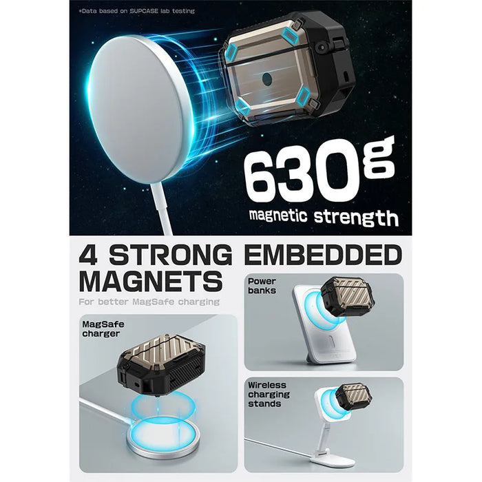 For Apple Airpods Pro 3 3Rd Gen Ub Mag Ip68 Waterproof Anti-Scratch Hard Shell Case With Lock & Carabiner