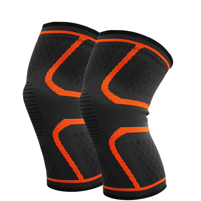 Pair of Breathable Compression Knee Support Sleeve Gym & Sports Protector
