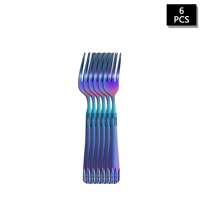 4 / 6 / 16 / 24 Piece Colourful Stainless Steel Cutlery Set For Family Hotel Party