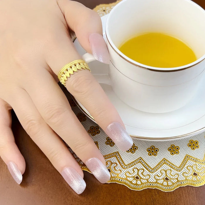 925 Sterling Silver Leaves Crown Band Ring Ethnic Women