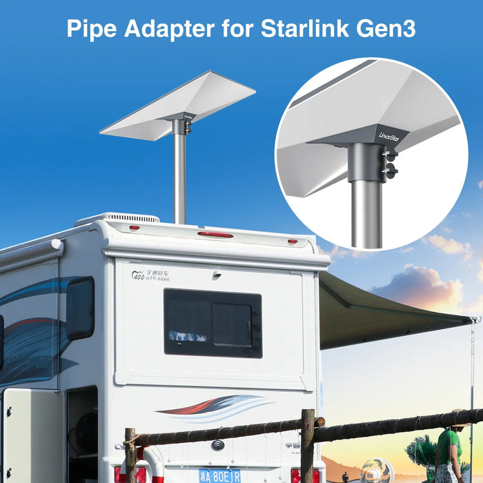 Aluminum Roof Mount For Starlink Gen 3 Dish Fixed Connector