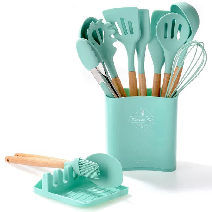 13 Piece Non Stick Silicone Kitchen Utensil Set
