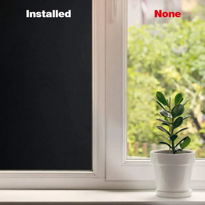 Blackout Window Sticker - 100% Light Blocking Pvc Film For Privacy