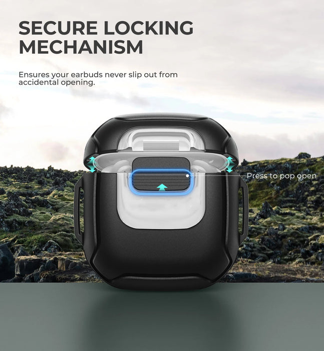 For Bose Quietcomfort Earbuds Ii & Ultra Earbuds Secure Lock Clip Rugged Bumper Shockproof Case With Carabiner & Keyring