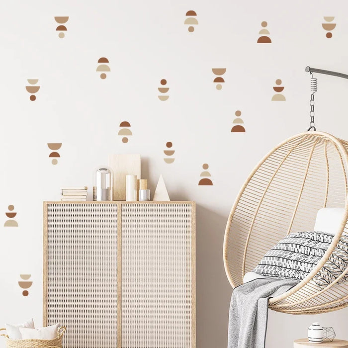 Boho Geometric Wall Decals 20Pcs Minimalist Nursery Stickers