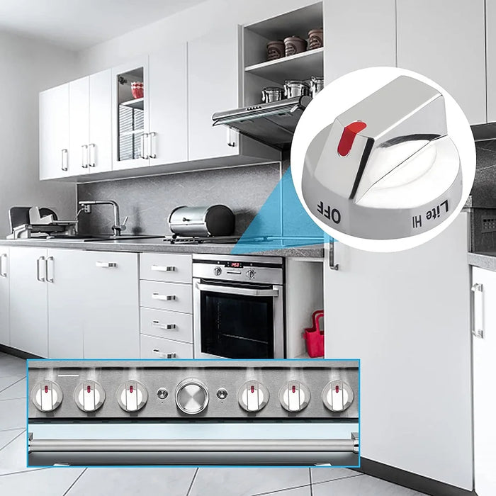 3 Pieces Dg64-00473A Burner Dial Knob Range Oven Replacement For Samsung Top Burner Range Oven Gas Stove Knob