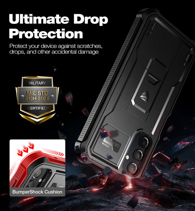 For Samsung Galaxy A25 A24 5G 6.5Inch Heavy Duty Military Grade Protection Shockproof Case With Built-In Screen Protector