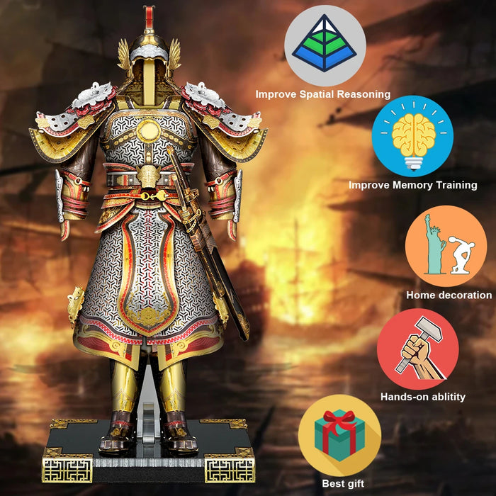 Chinese Ancient Armor Puzzle 3D Diy Set For Adults Brain Teaser Gift