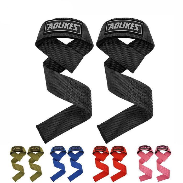 Pair of Anti Slip Weightlifting Straps Deadlifts Crossfit Wrist Support