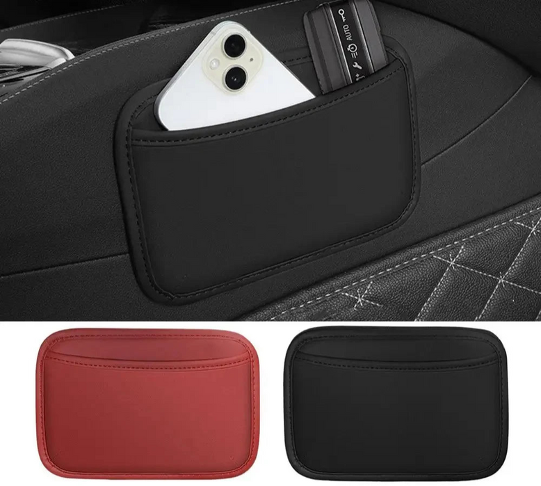Car Storage Pocket Organizer Self Adhesive Sticky Seat Back Side Door Phone Purse Card
