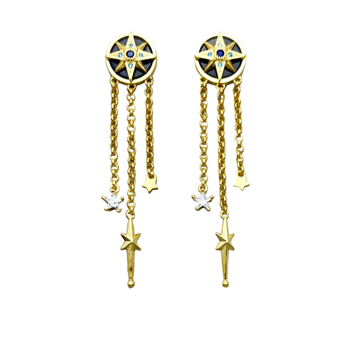 925 Sterling Silver Earrings With Stones Europe Fine Jewelry For Women Lucky