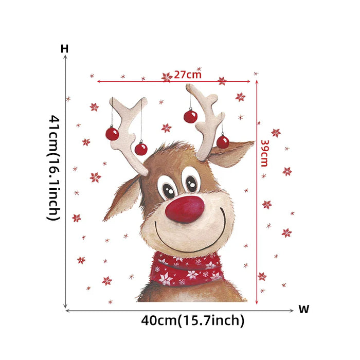 Charming Reindeer Wall Stickers For Festive Home Decor