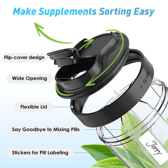 7 Grid Large Pill Organizer For Travel