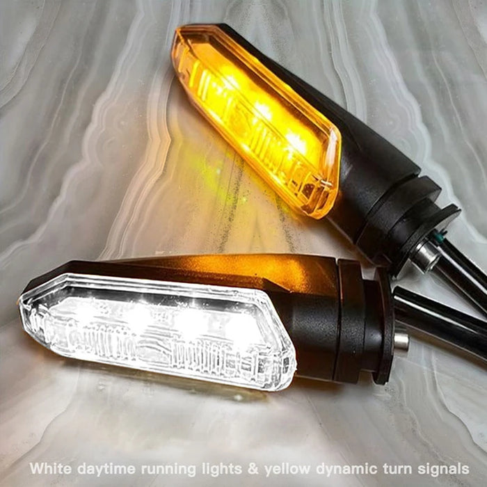 12V Motorcycle Led Turn Signal Lights Amber Flashing Indicators 2Pcs