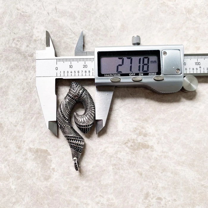 925 Sterling Silver Maori Style Pendant Hook Ethnic Fashion Jewelry For Men & Women