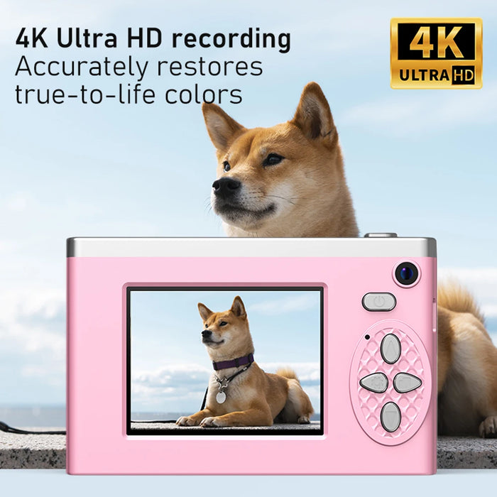 Am200 8X Digital Camera Children Camera 2.4 Inch Lcd Video Camcorder Rechargeable Cameras With Fill Light For Kid Adult Beginner