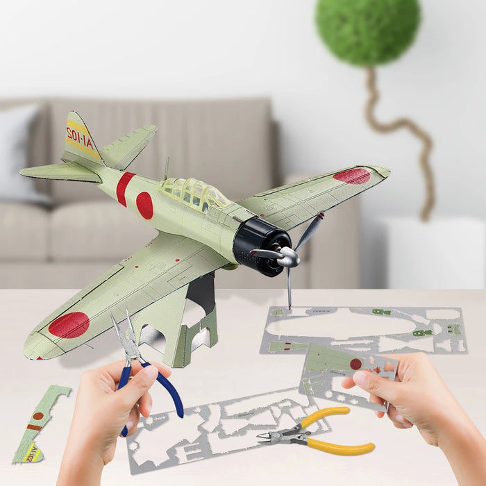 3D Metal Plane Puzzle Kit For Teens Brain Teaser Jigsaw Toy Set