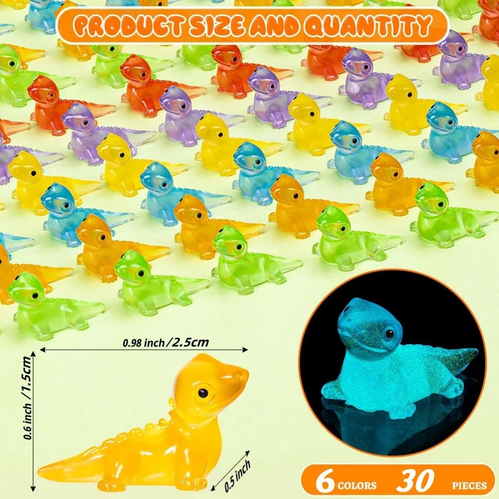 30 Glow In The Dark Mini Lizard Figures For Diy Crafts