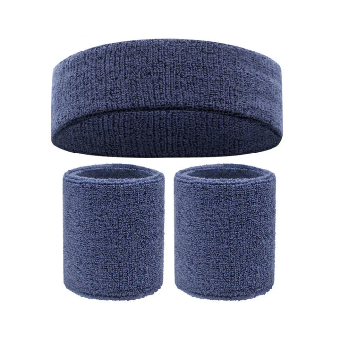 Moisture Wicking Sweatband Set Headband & Wristband Combo