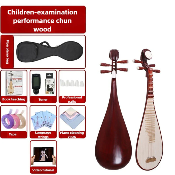 Chinese Classical Wooden Lute For Beginners And Professionals
