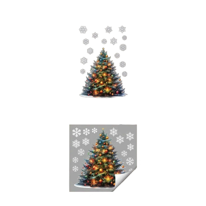 Christmas Tree Snowflake Wall Stickers For Kids Room Decor