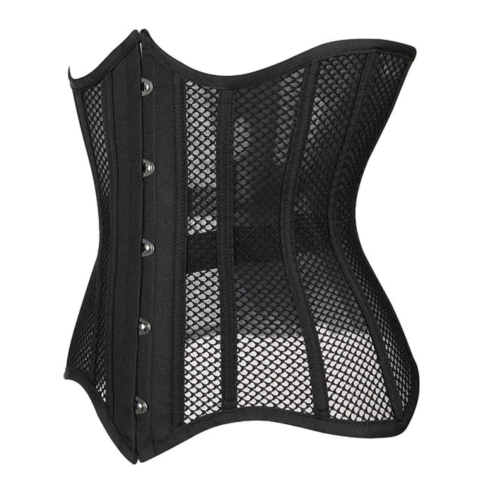 16 Steel Boned Mesh Underbust Corset For Women Hourglass Body Shaper