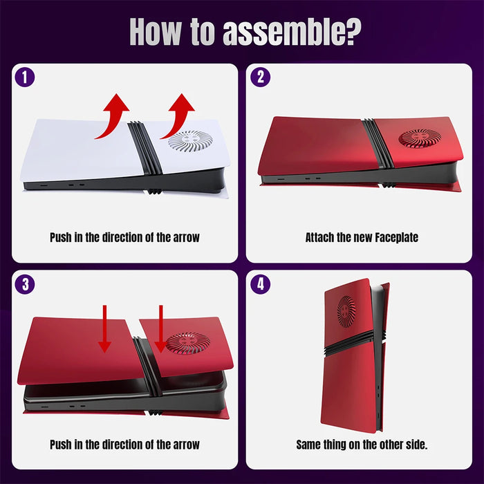 Plates Console Cover Faceplate Custom Face Panel Shell Replacement Anti-Scratch Face Plate For Playstation 5 Pro Disc / Digital