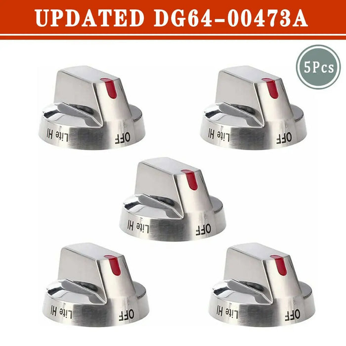 Dg64-00473A Top Burner Control Dial Knob Range Oven Replacement For Stove Burner Oven 5 Pack