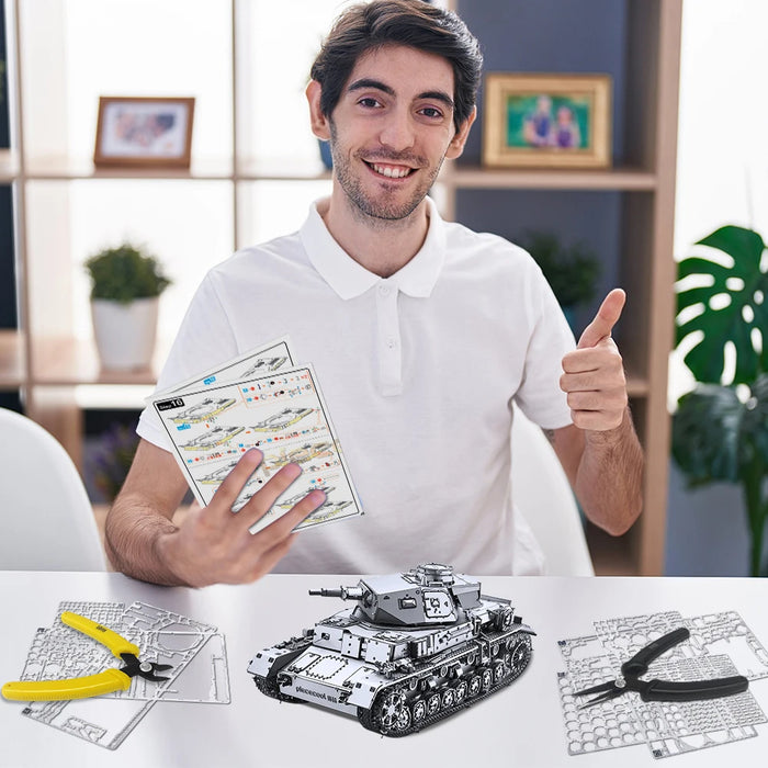 1:48 Panzer Iv Tanks 3D Metal Model Kit For Adults