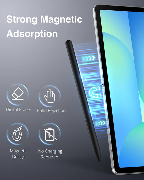 For Samsung Galaxy Tab S10 Fe / S9 Fe Series Stylus Pen With Eraser & 5 Replacement Nibs Precise Writing Palm Rejection