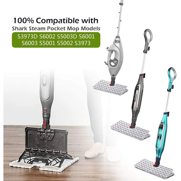 3 Pieces Steam Mop Pads For Shark Lift-Away & Genius Steam Pocket Mop S3973D S6002 S5003D S6001 S6003 S5001 S5002 S3973Wm