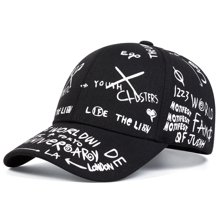 Unisex Xx Graffiti Print Baseball Cap Adjustable Sun Hat