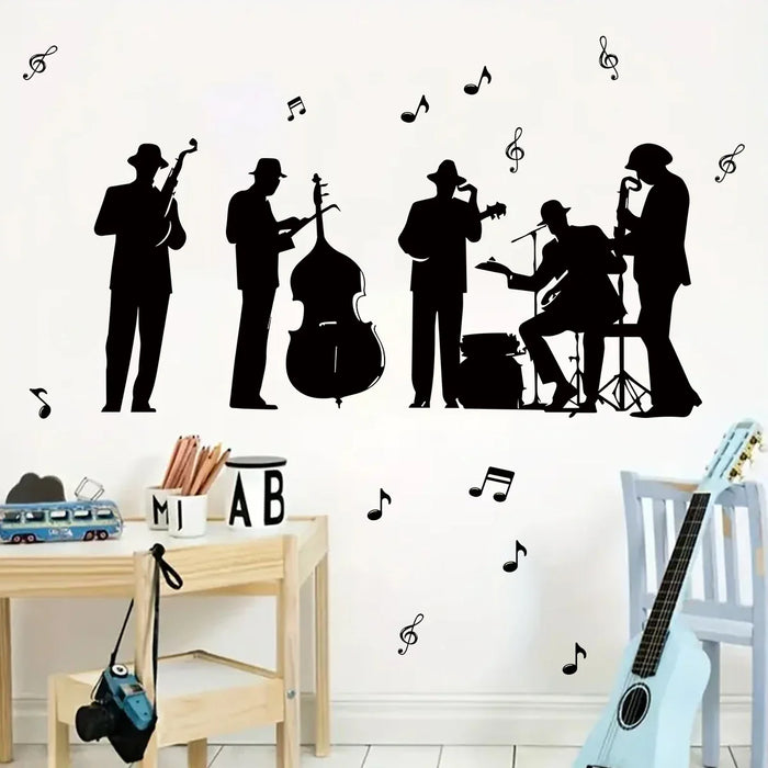 Musical Band Silhouette Wall Stickers For Kids Room Decor