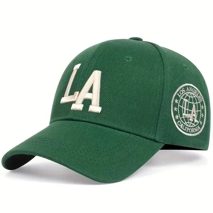 La Letter Embroidery Snapback Baseball Cap Unisex Outdoor Sun Hat
