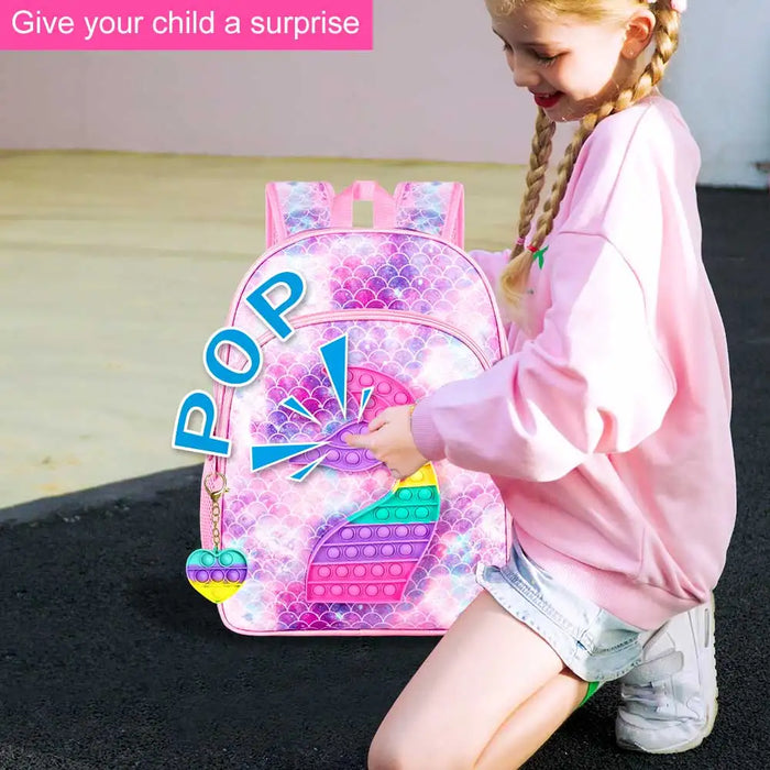 16 Inch Kids Backpack Lunch Box Set For Preschool