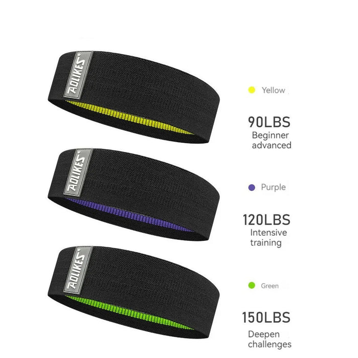 3 Piece Fabric Loop Resistance Bands Set For Hip Fitness