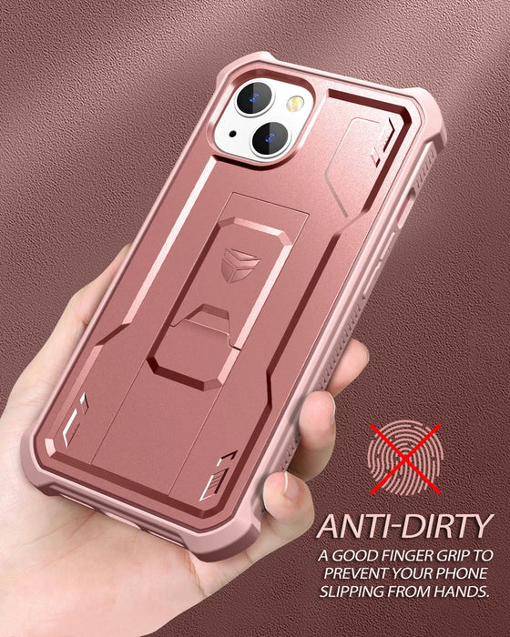 For Iphone 13 Mini Full Body Bumper Military Grade Armor Shockproof Shell Case Holder With Built-In Screen Protector