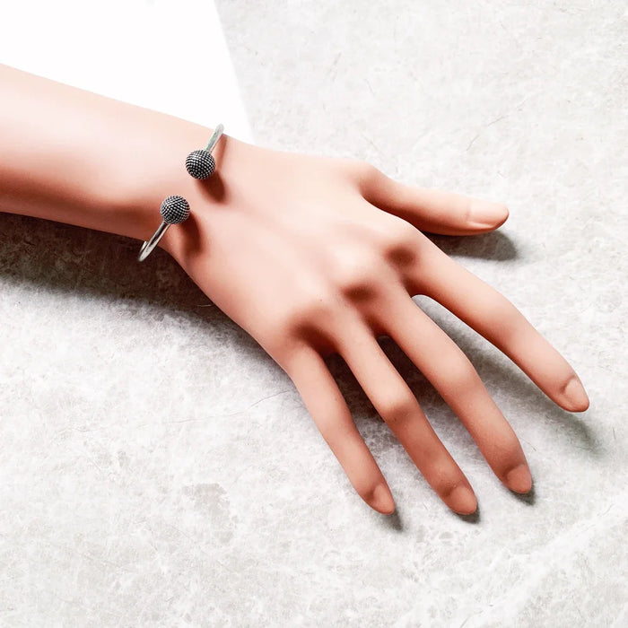 925 Sterling Silver Kathmandu Europe Style Karma Bangle