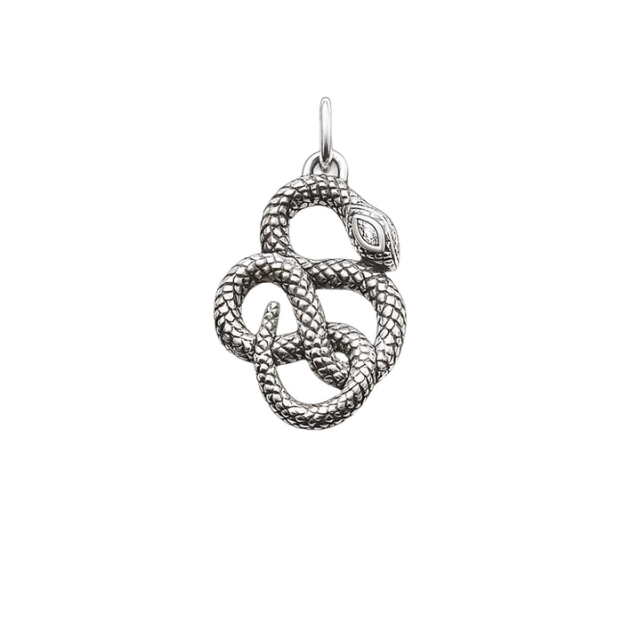 925 Sterling Silver Snake Pendant Fine Jewelry For Women