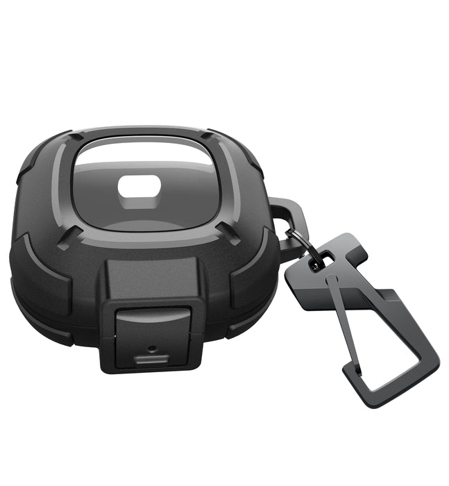 For Beats Fits Pro 2021 Tpu Shockproof Clear Rugged Bumper Case With Secure Lock Carabiner & Keyring