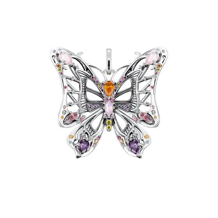925 Sterling Silver Bohemia Butterfly Pendant Colourful 2022 Gift For Women