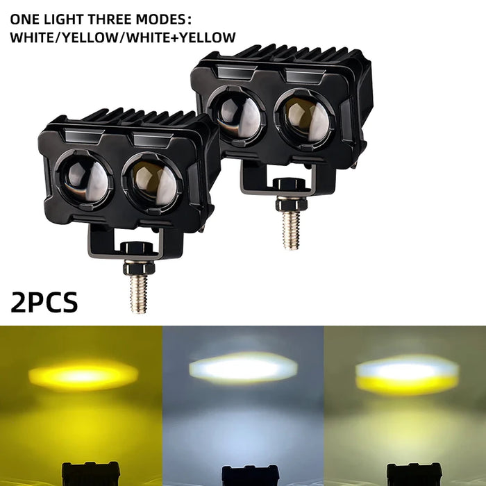 12V Dual Colour Led Motorcycle Fog Lamp