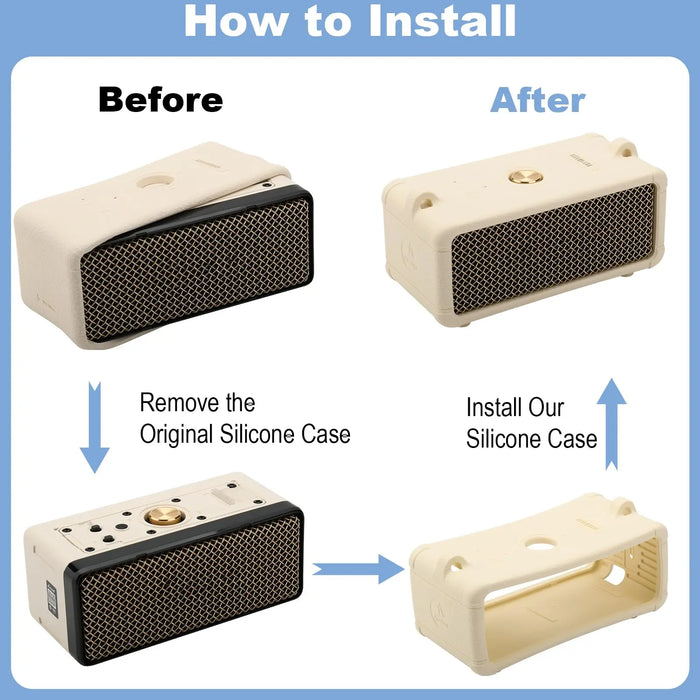 Silicone Case For Marshall Emberton Iii Speaker Protective Cover Anti-Scratch Shell Waterproof Carrying Case Speaker Accessories