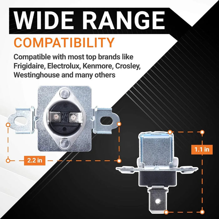 137032600 Dryer Thermal Limiter Replacement Part Exact Fit For Frigidaire Dryers - Replaces 137060800 7137032600