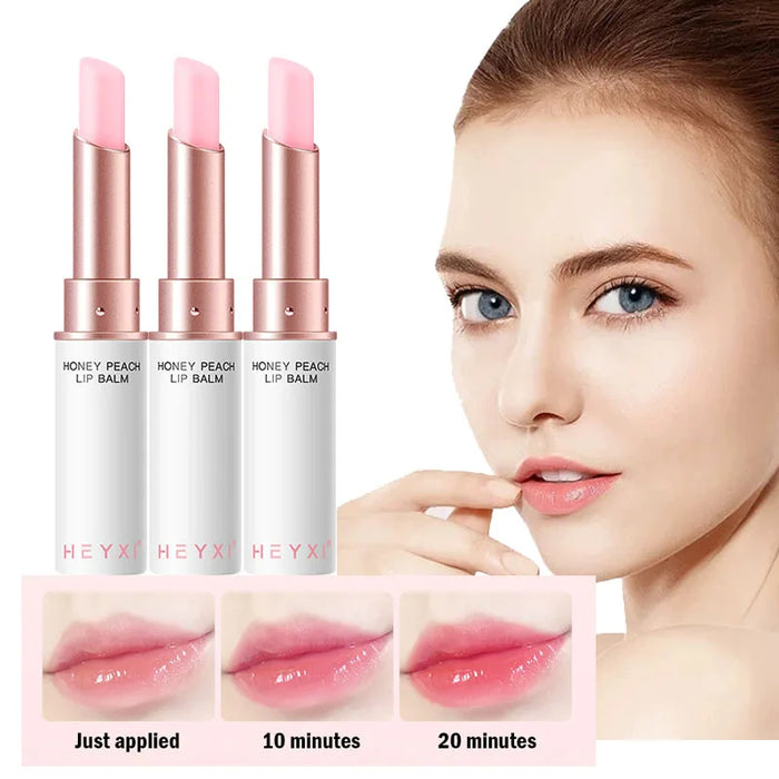Hydrating Peach Lip Balm Trio For Nourished Lips